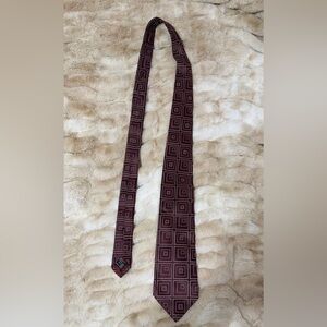 Gucci Maroon Square Pattern Tie